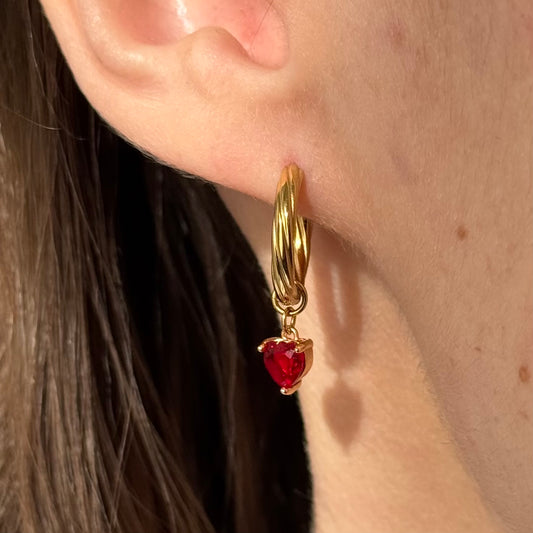 Boucles d’oreilles coeur Bastet