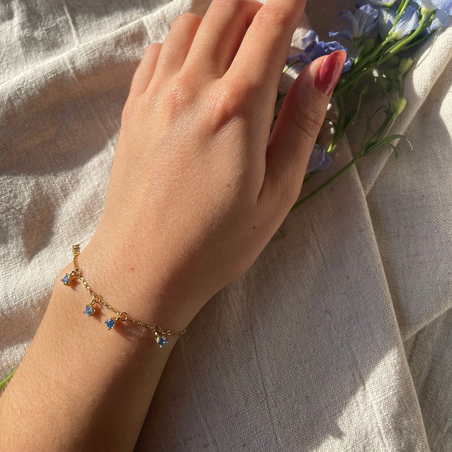 Bracelet Nefer Bracelet orisit 14cm + 2.5cm Bleu