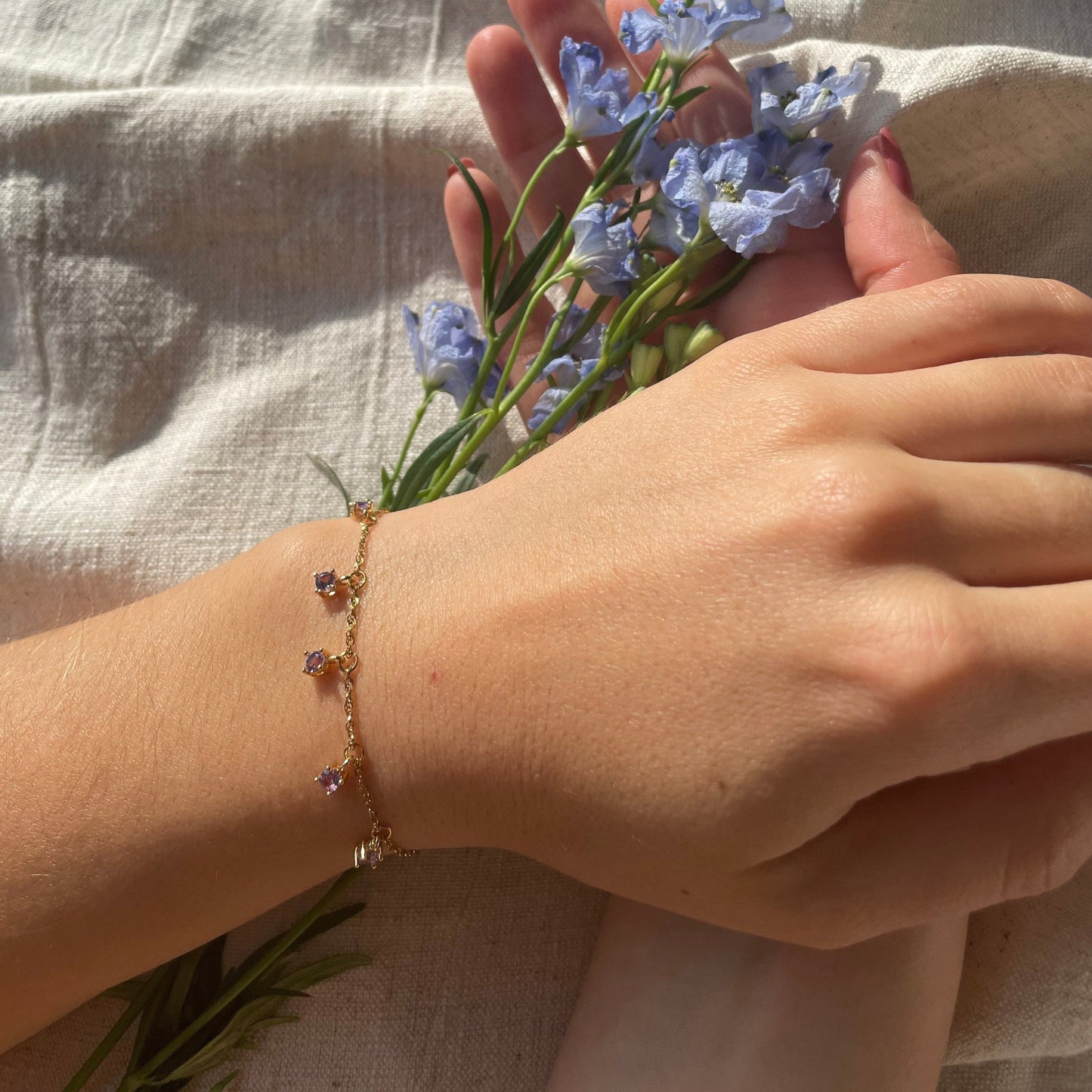 Bracelet Nefer Bracelet orisit 14cm + 2.5cm Violet