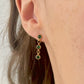 Boucles d oreilles pendantes zircons vert emeraude